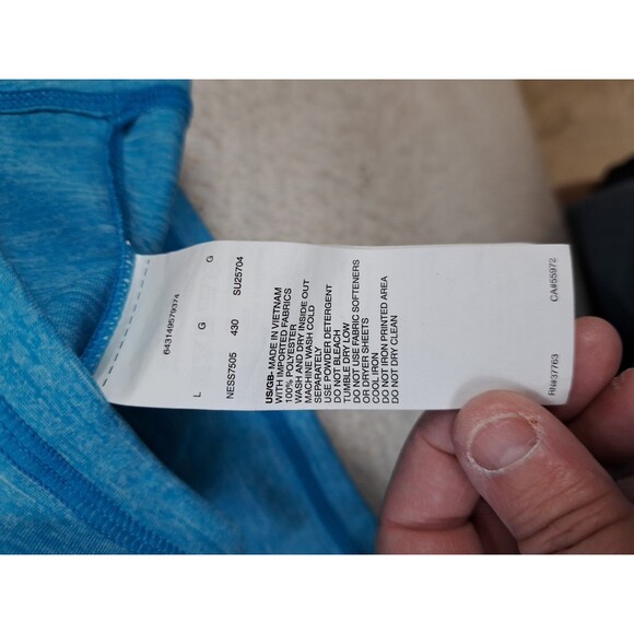 Nike Dri Fit T Shirt Mens Size Large Blue Short Sleeve - Picture 8 of 10